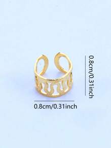 50入組金色可調節髮辮釘珠開口髮辮電話線髮圈袖口夾抹胸