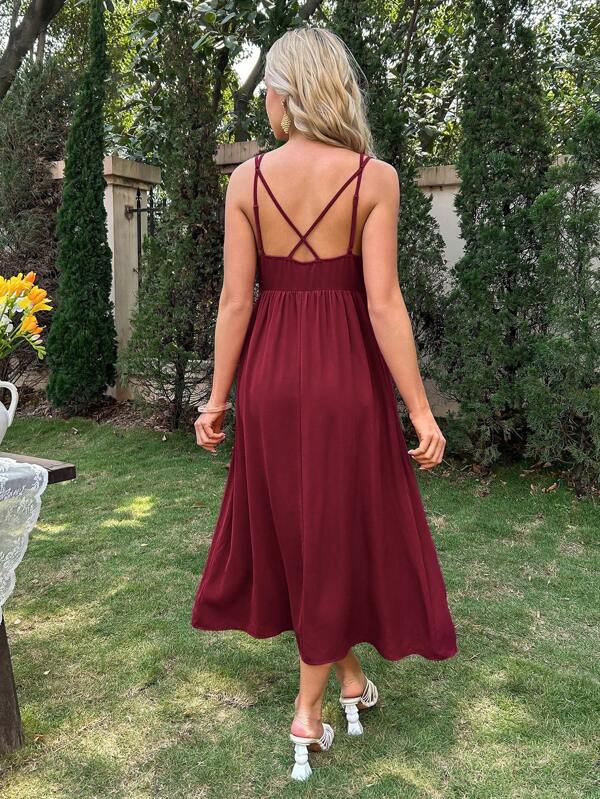 SHEIN maternidade sólido Vestido cami