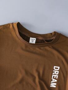 SHEIN 青少年男孩字母印花T恤和運動長褲 - 彩色 - 查看 6