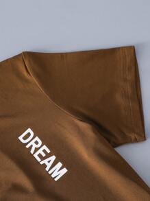 SHEIN 青少年男孩字母印花T恤和運動長褲 - 彩色 - 查看 7