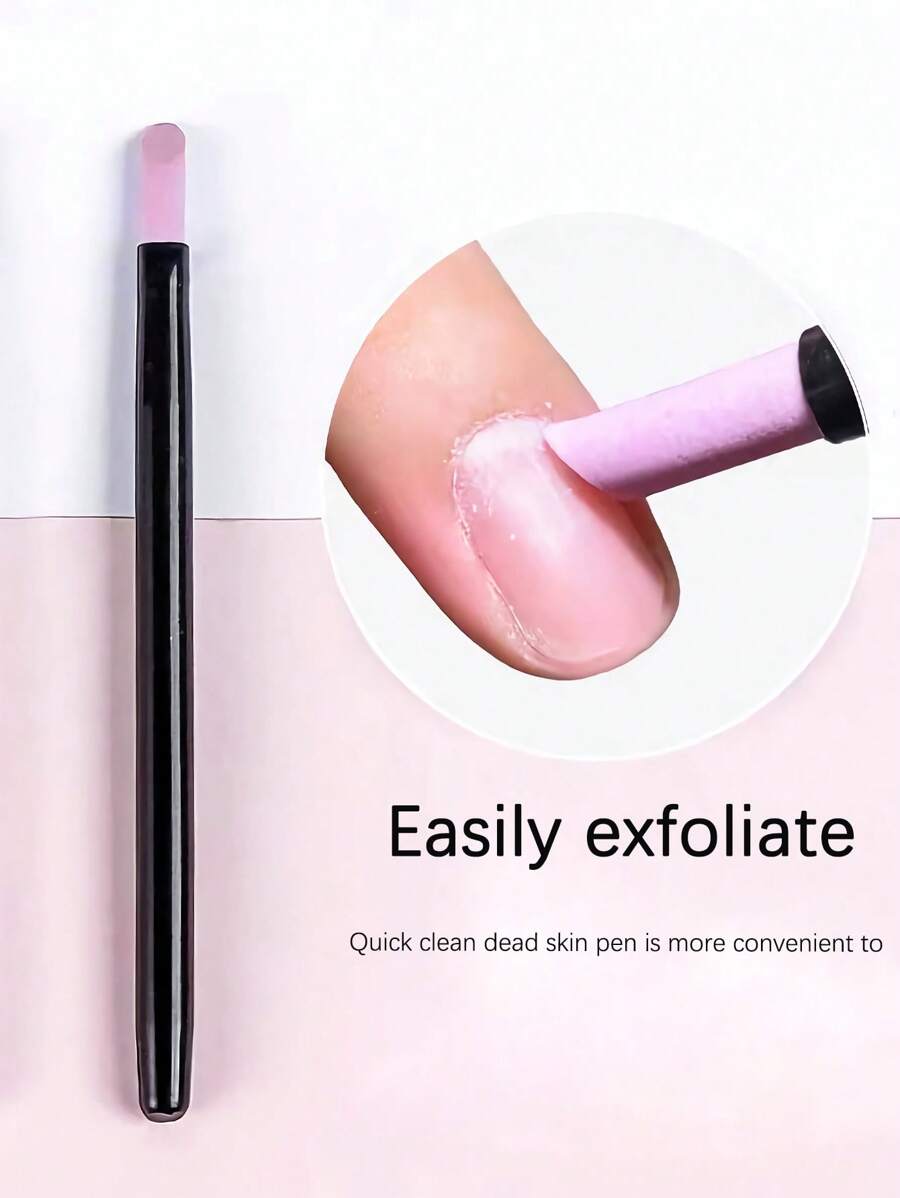 Sanding Nail File, Pumice Stone Nail File, Cuticle Remover, Pedicure Pen For Peeling Dead Skin,Nail Supplies,Nail Tools,Nail Art Tools,Back To School,Nails,Nail Tools For Press On Nails
