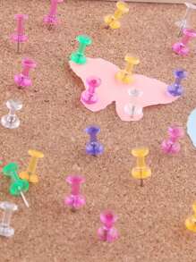 Motarro* 40pcs Mixed Color Thumbtack, Basics Easy To Use Picture Pin For School - Multicolor - View 4