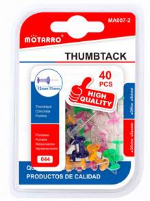 Motarro* 40pcs Mixed Color Thumbtack, Basics Easy To Use Picture Pin For School - Multicolor - View 5