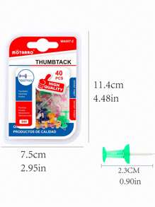 Motarro* 40pcs Mixed Color Thumbtack, Basics Easy To Use Picture Pin For School - Multicolor - View 6