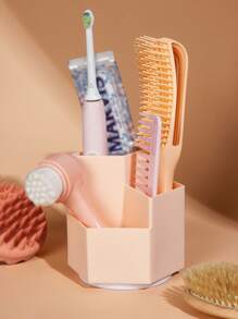 SHEIN Basic living BASIC LIVING 1 Công cụ tổ chức trang điểm có thể xoay cho Vanity/Phòng tắm/Văn phòng - Màu Hồng  San hô - Xem 4