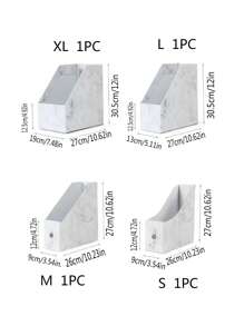 1 pieza con patrón de mármol Papelería almacenamiento básico fácil de usar Soporte de escritorio para escuela oficina