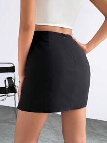 Firerie Gonna aderente monocolore orlo a fessura