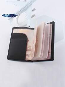 PU皮革旅行護照夾時尚男士女士護照夾殼套旅行文檔信用卡支架