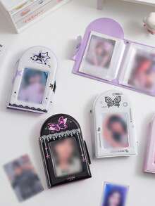 1入組蝴蝶圖案相冊學生用迷你照片卡本 - 彩色 - 查看 2