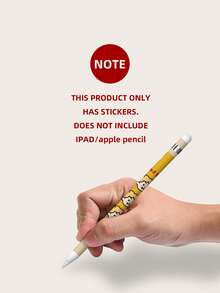 3 piezas con estampado de figura y letra PVC Bolígrafo stylus Pegatina compatible con Apple Pencil 1er - Multicolor - Ver 8