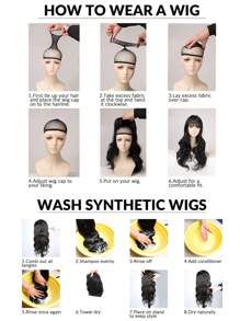 Long Straight Ponytail Synthetic Hair Extension - Apricot - View 7