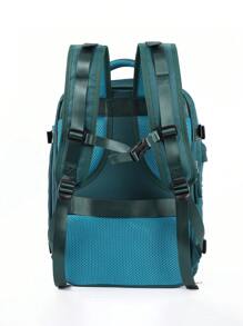 女士筆記型電腦背包 15.6英寸女孩 USB 充電書包獨立鞋包旅行背包戶外隨身行李健行背包 - 藍色 - 查看 4