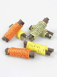 3 cái màu ngẫu nhiên dệt Hamster nhai đồ chơi cho động vật nhỏ để mài răng - Nhiều màu - Xem 2