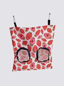 1 pieza con patrón de fruta de color al azar Alimentador Bolso para pequeño animal para alimento - Multicolor - Ver 3