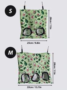 1 pieza con patrón de fruta de color al azar Alimentador Bolso para pequeño animal para alimento - Multicolor - Ver 5