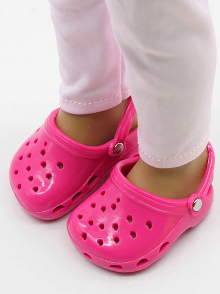 1pair Breathable Solid Color Pet Shoes For Cat And Dog For Summer - Hot Pink - View 1