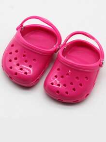 1pair Breathable Solid Color Pet Shoes For Cat And Dog For Summer - Hot Pink - View 2
