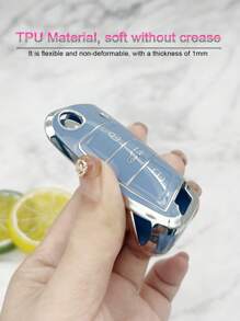 Rhinestone Bear Charm Car Key Case Tương thích với VW, Vỏ chìa khóa Fob - Màu xanh lam - Xem 7