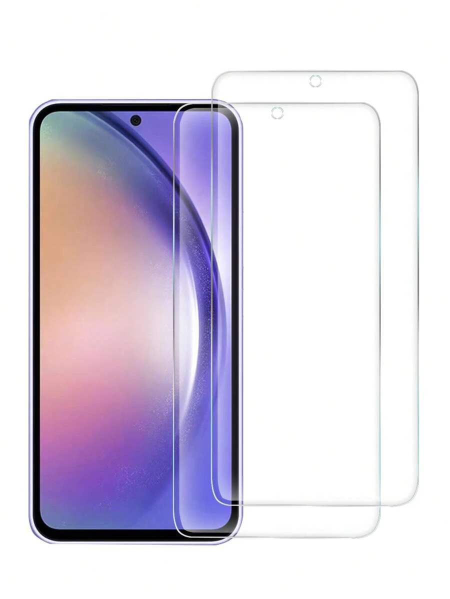 2 miếng kính cường lực trong suốt bảo vệ màn hình điện thoại tương thích với Samsung, phủ toàn diện, dễ lắp đặt, độ nét cao, trong suốt, không có bong bóng, chống trầy xước và vỡ, độ nét cực cao, quà tặng cho sinh nhật/lễ Phục sinh/ngày tổng thống/giáng sinh/gia đình/bạn bè/con trai/con gái - Trong sáng - Xem 1