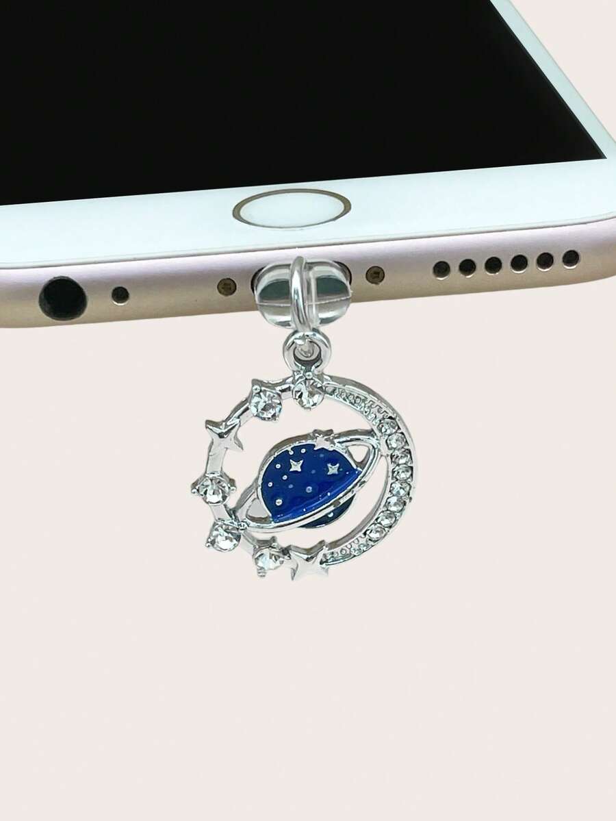 PC Kim Cương Giả Trang Trí Ngôi Sao Chi Tiết Hợp Kim Kẽm Bụi Cắm - Bạc - Xem 1