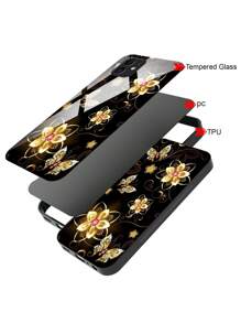 GLANDOTU Funda de teléfono con estampado de mariposas y flores, versión internacional, no la versión nacional - Multicolor - Ver 6
