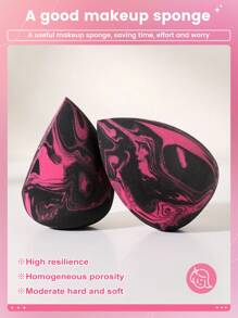 2pcs/Set Makeup Sponges, Makeup, Inexpensive, Room Decor, Vanity, Travel, Bedroom, Makeup Accessories, Powder Puff, Makeup Sponge, Loose Powder Puff, Makeup Sponge, Inexpensive, Christmas Gift, Cosmetics, Makeup Tools, Affordable, Gift, Women's Gift, Christmas Gift - Multicolor - View 4