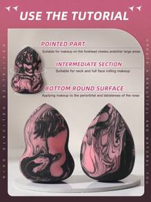 2pcs Makeup Sponge - Multicolor - View 3
