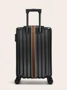 1条可调节密码锁旅行行李带，打包带，行李安全锁，防盗行李带，捆绑带，学生行李打包带，旅行包固定带，适用于行李箱、背包、学习用品、旅行、航班、商务旅行、度假 - 巧克力棕 - 查看 4