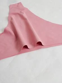 5 piezas Bragas unicolor simple de talle alto - Multicolor - Ver 4