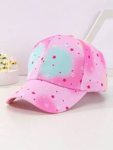 Chicas 1 pieza Gorra de béisbol al azar de tie dye & con patrón de estrella para diariamente - Multicolor - Ver 1