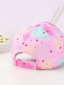 Chicas 1 pieza Gorra de béisbol al azar de tie dye & con patrón de estrella para diariamente - Multicolor - Ver 2