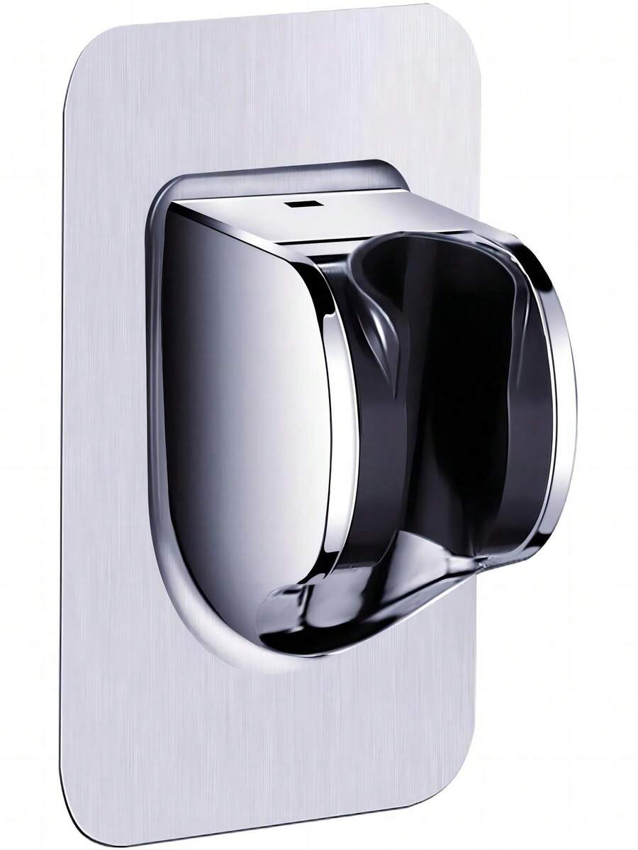 1pc Punch-free Shower Head Holder, Modern Adjustable Shower Head Rack For Bathroom - Silver - View 1