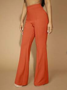 SHEIN SXY Quần nữ chấm bi đen trắng phong cách tối giản, đơn giản, gợi cảm và thanh lịch dành cho văn phòng Old Money - trái cam - Xem 4