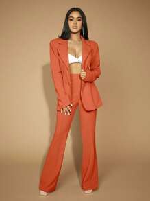 SHEIN SXY Quần nữ chấm bi đen trắng phong cách tối giản, đơn giản, gợi cảm và thanh lịch dành cho văn phòng Old Money - trái cam - Xem 5