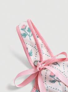 SHEIN MOD 滿版印花肩部打結寬背帶上衣 - 彩色 - 查看 3