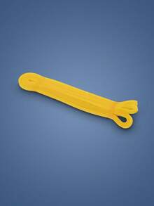 1pc Solid Silicone Yoga Workout Resistance Band - Yellow - View 1