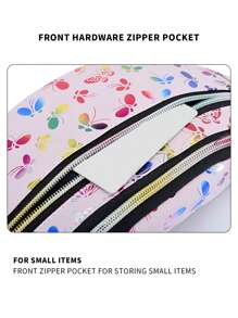 1pc Holographic Butterfly Pattern Running Bag - Baby Pink - View 4