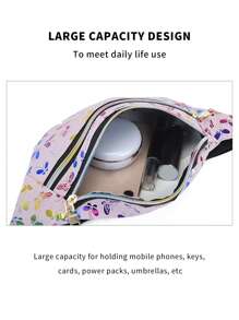 1pc Holographic Butterfly Pattern Running Bag - Baby Pink - View 9