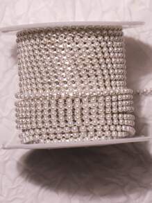 1入組9m珍珠鏈條設計美甲飾品 - 白色 - 查看 4