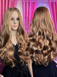 Long Body Wave Synthetic Wig - Light Brown - View 1