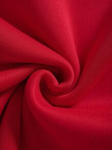 Manfinity Dauomo Men Cartoon & Slogan Graphic Drawstring Thermal Lined Hoodie - Red - View 5