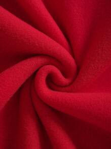 Manfinity Dauomo Men Cartoon & Slogan Graphic Drawstring Thermal Lined Hoodie - Red - View 6