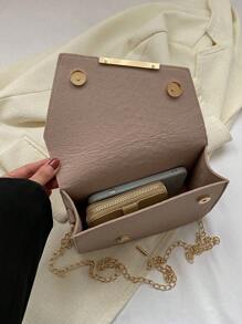 Fashionable Snake Skin Pattern Crossbody Bag, Suitable For Women's Daily Commute In Spring And Summer - Khaki - View 8