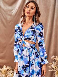 Đầm Cắt ra Dây kéo xoắn lại Tất cả trên in Giải trí - Nhiều màu - Xem 4