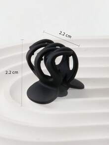 3 piezas Garra de pelo unicolor - Negro - Ver 4