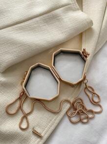 迷你盒型包金色鏈條 - 金色 - 查看 5