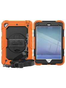 Funda de silicona compatible con iPad con tira - Naranja - Ver 2