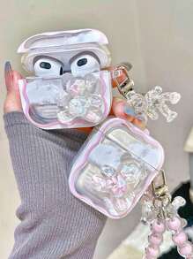 Bear Decor Case Compatible With AirPods For AirPods1/2 AirPods Pro - Multicolor - View 6