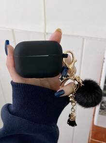 Apple Plush Ball Pendant Case Compatible With AirPods Compatible With Airpods1/2 AirPods Pro - Black - View 4