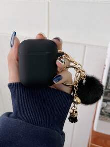 Apple Plush Ball Pendant Case Compatible With AirPods Compatible With Airpods1/2 AirPods Pro - Black - View 5